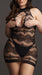 Robe sexy Grande Taille CRISS CROSS NECK - Noir