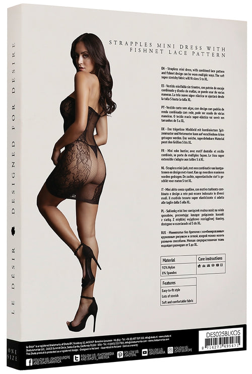 Robe sexy Strapless Noir