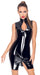 Robe Vinyl Dress Lacing Noire