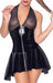 Robe Vinyl Dress Net Noire