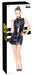 Robe Vinyl Dress Zip Noire