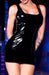 Robe wetlook Shiny - Noire