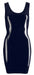 Robe wetlook Latex Irina - Noir