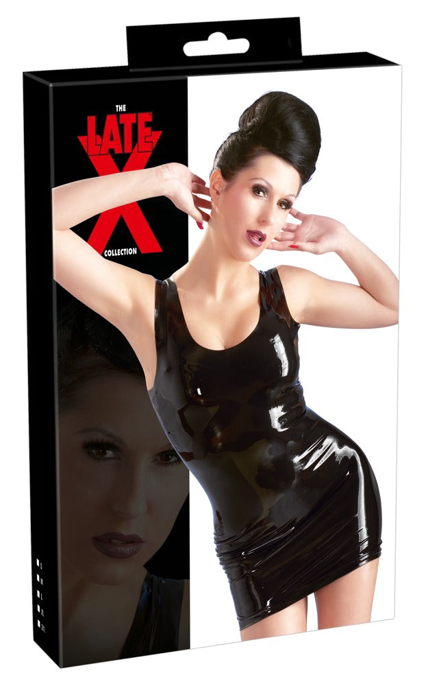 Robe wetlook Latex Irina - Noir