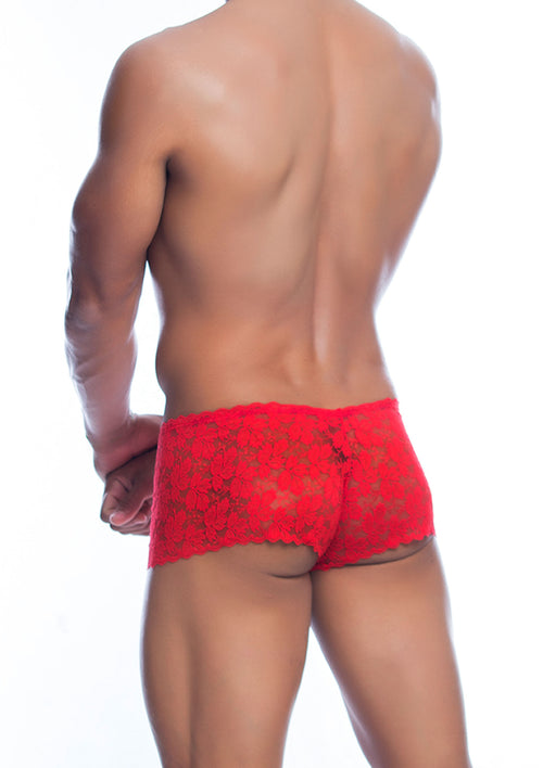 Boxer sexy Dentelle LACE MoB Rouge