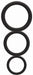Set de 3 cockrings noirs en silicone