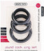 Set de 3 cockrings noirs en silicone