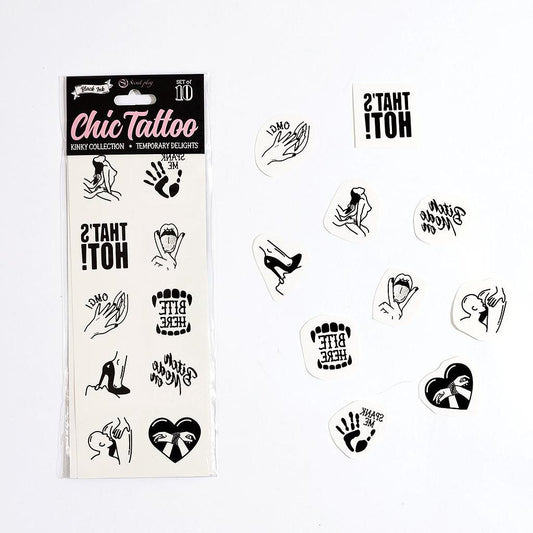 Set de 10 tatouages éphémères Kinky Collection