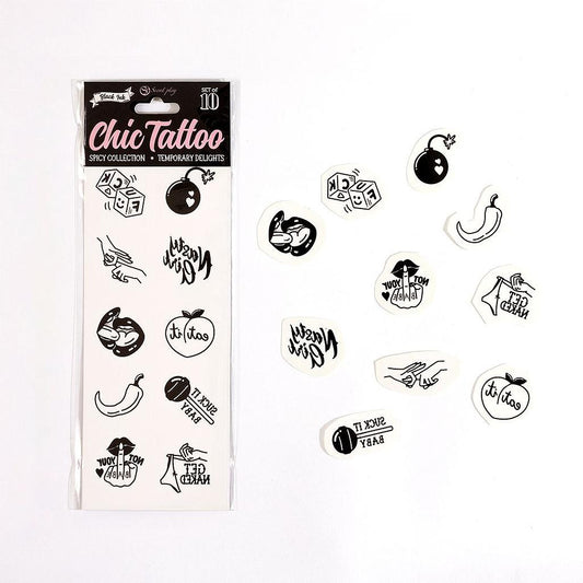 Set de 10 tatouages éphémères Spicy Collection