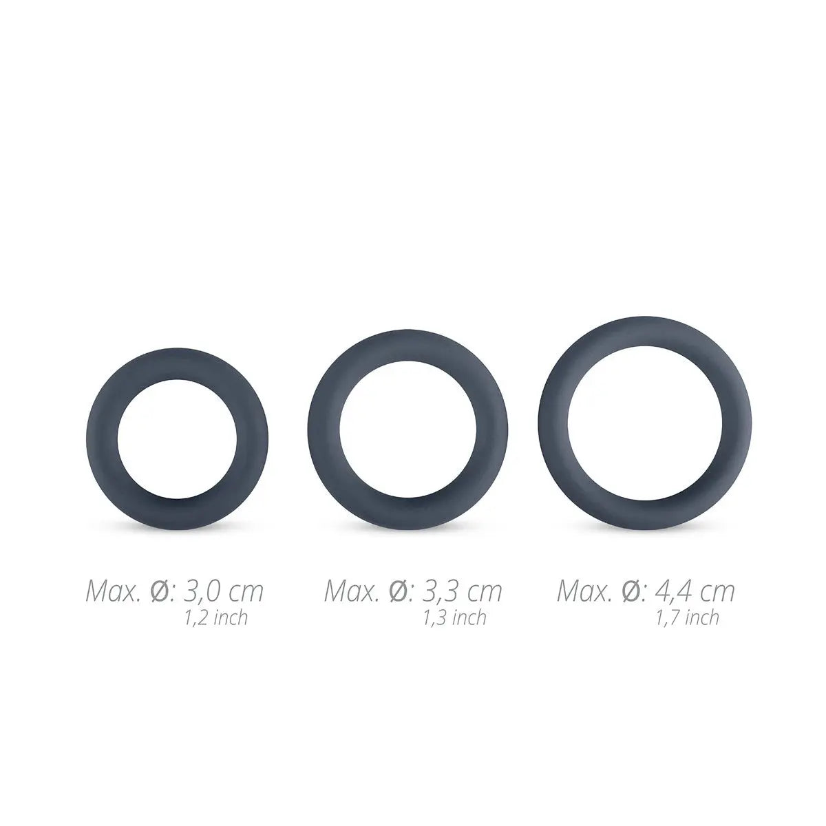 Set de 3 cockrings Boners Silicone 9mm