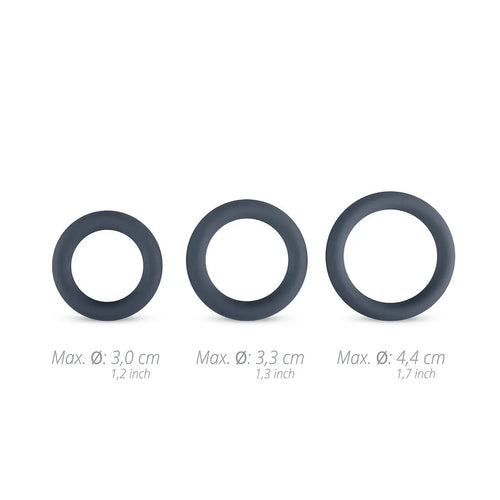 Set de 3 cockrings Boners Silicone 9mm