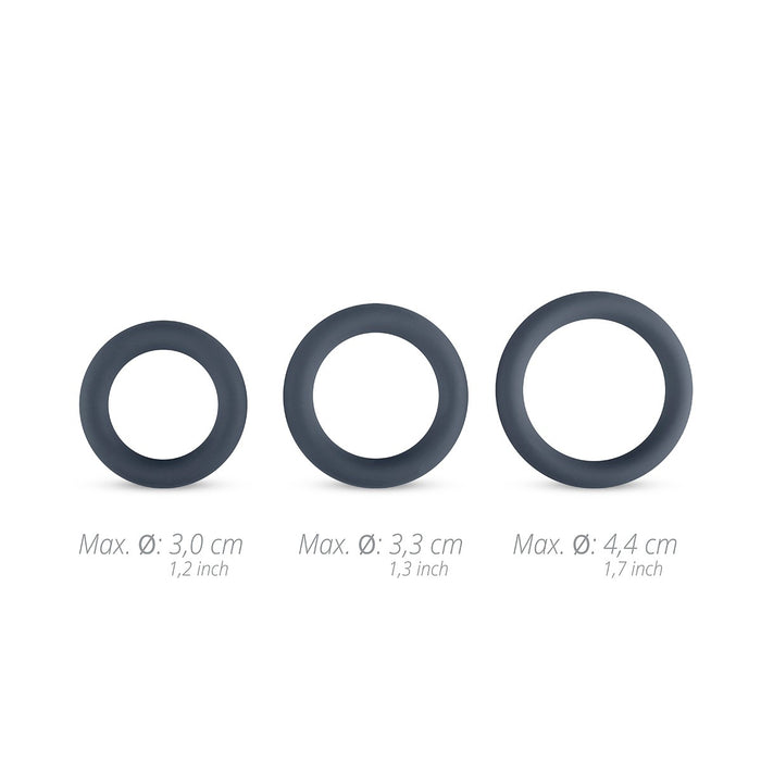 Set de 3 cockrings Boners Silicone 9mm