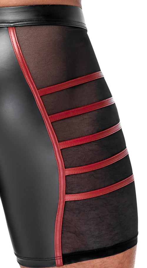 Short avec zip Ormeto Noir-Rouge