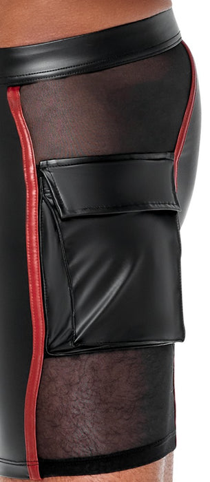 Short avec zip Ormeto Noir-Rouge