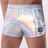 Short brillant Fakiz Gris argenté
