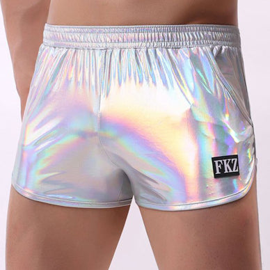 Short brillant Fakiz Gris argenté