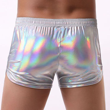 Short brillant Fakiz Gris argenté