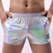Short brillant Fakiz Gris argenté