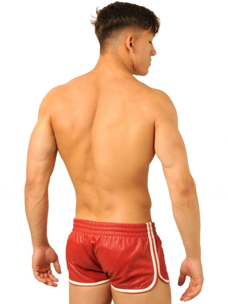 Short en cuir Fist Rouge-Blanc
