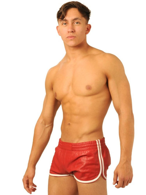 Short en cuir Fist Rouge-Blanc