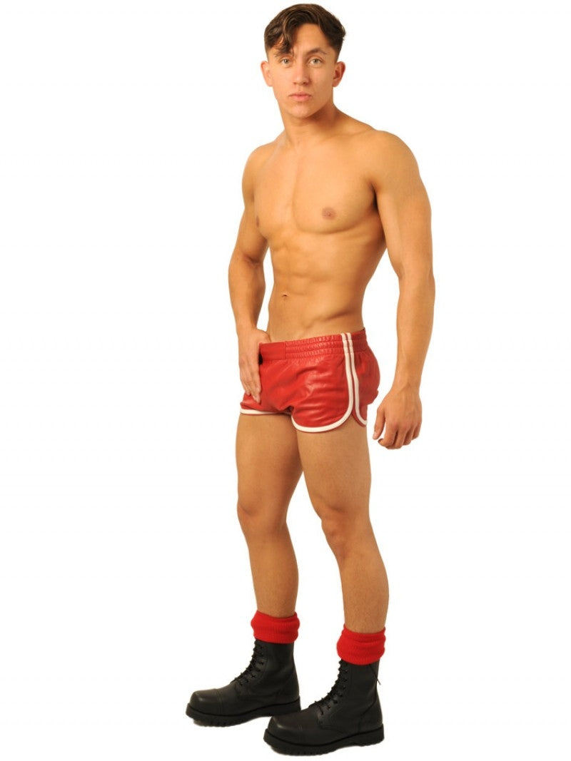 Short en cuir Fist Rouge-Blanc