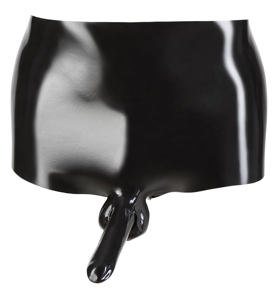 Short en latex avec Gaine de pénis