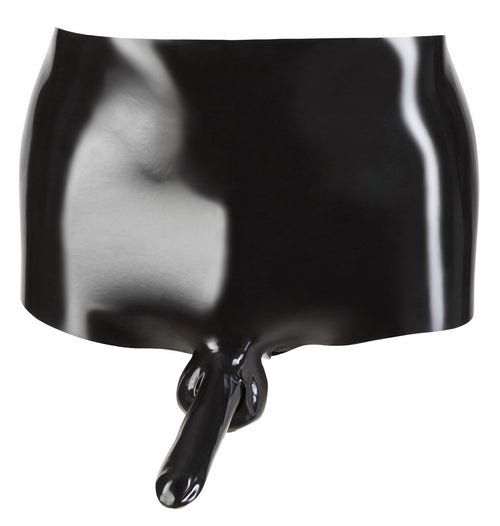 Short en latex avec Gaine de pénis