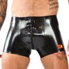 Short en latex Xrub avec zip Avant/Arrière Noir-Bleu
