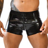 Short en latex Xrub Avec Zip Avant/Arrière Noir-Jaune