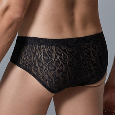 Shorty Dentelle Leopard Allure Noir