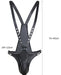 Singlet Open Rompers Simili Noir