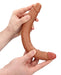Double Gode Straight Slim 30.5 x 3.5cm Marron