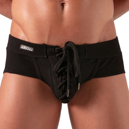 Slip avec lacets Laced Noir