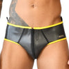 Slip en néoprène Xrub avec Zip Avant/Arrière Noir-Jaune