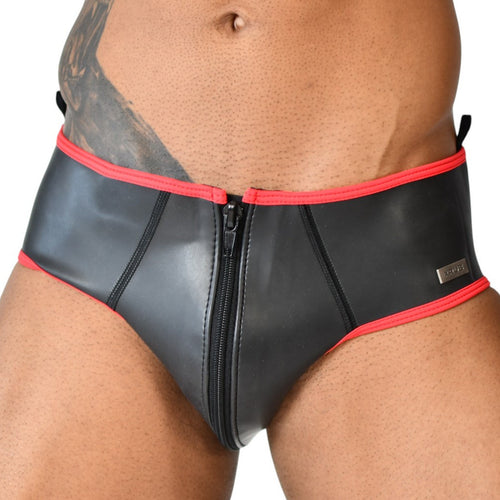 Slip en néoprène Xrub avec Zip Avant/Arrière Noir-Rouge