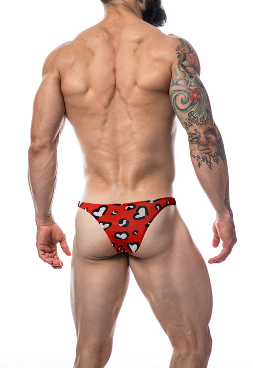Slip sexy Brazilian Rouge-Coeurs