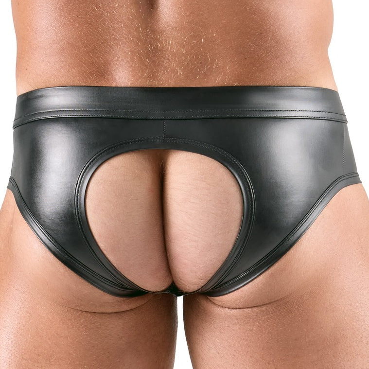 Slip sexy ouvert Maten Noir