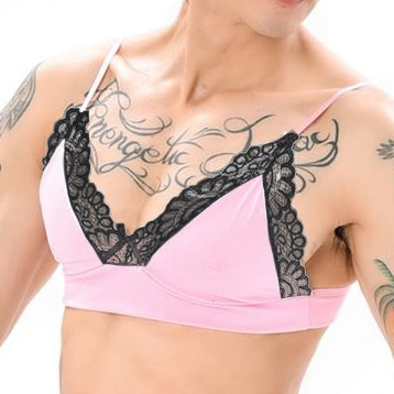 Soutien-Gorge Lace Border Rose-Noir