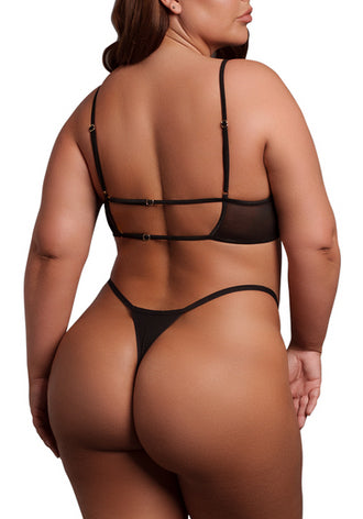 Soutien-Gorge Transparent Grande Taille Bravia Noir