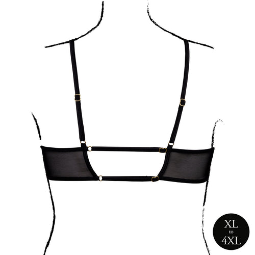 Soutien-Gorge Transparent Grande Taille Bravia Noir