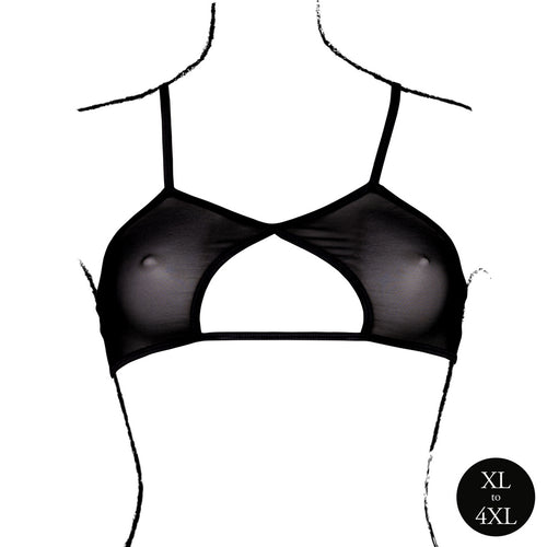 Soutien-Gorge Transparent Grande Taille Bravia Noir