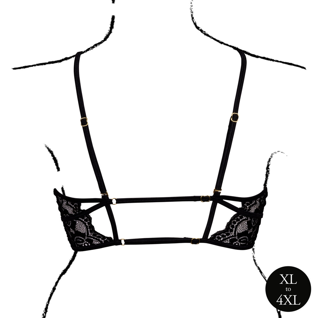 Soutien-gorge Triangle Ouvert Grande Taille Charma Noir