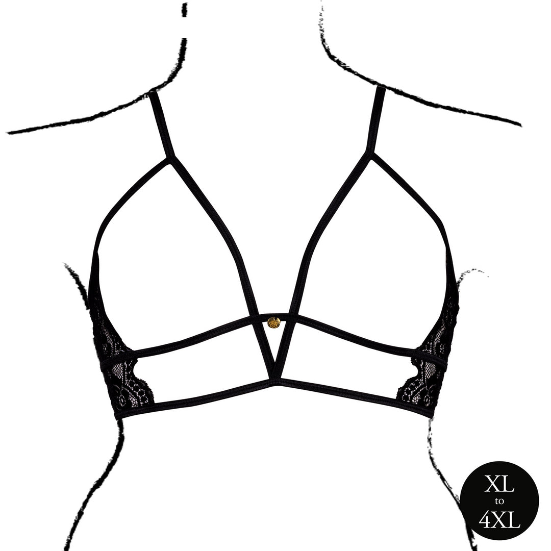 Soutien-gorge Triangle Ouvert Grande Taille Charma Noir