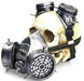 Masque à gaz et lunettes Rivets Silver Argenté