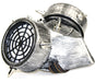 Masque à gaz et lunettes Rivets Silver Argenté