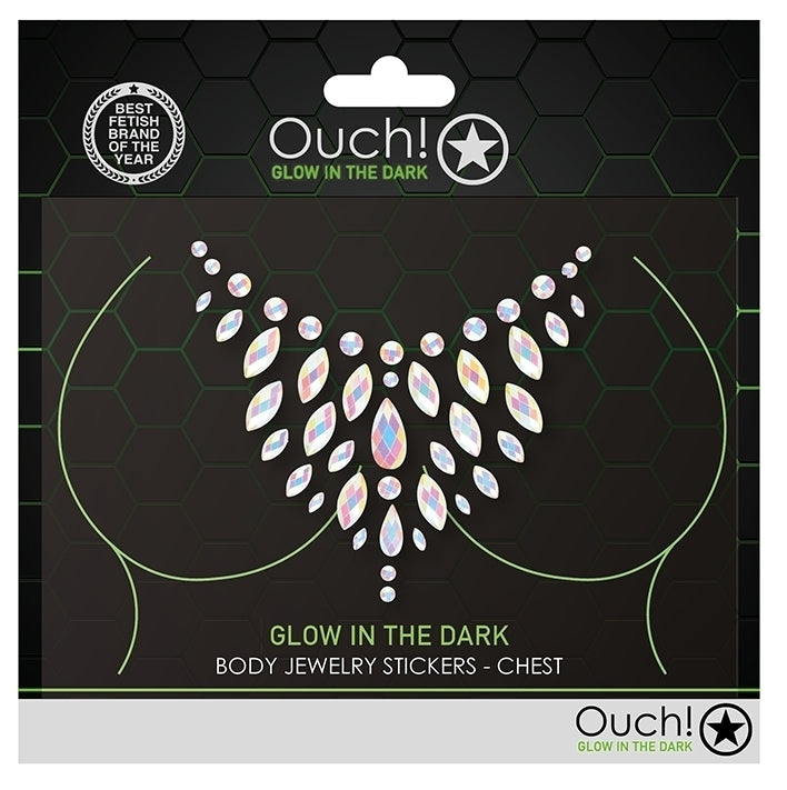 Stickers Strass Décolleté Phosphorescents Glow Chest
