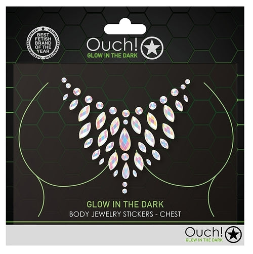 Stickers Strass Décolleté Phosphorescents Glow Chest