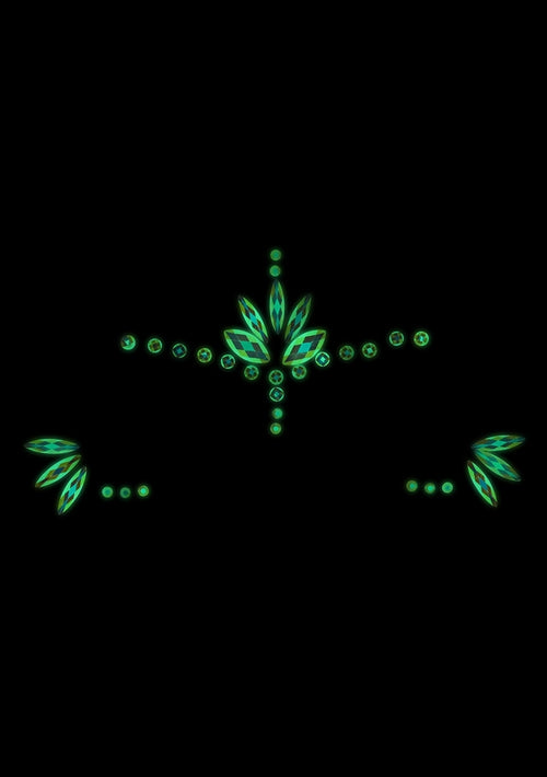 Stickers Strass Visage phosphorescent Glow Jewelry