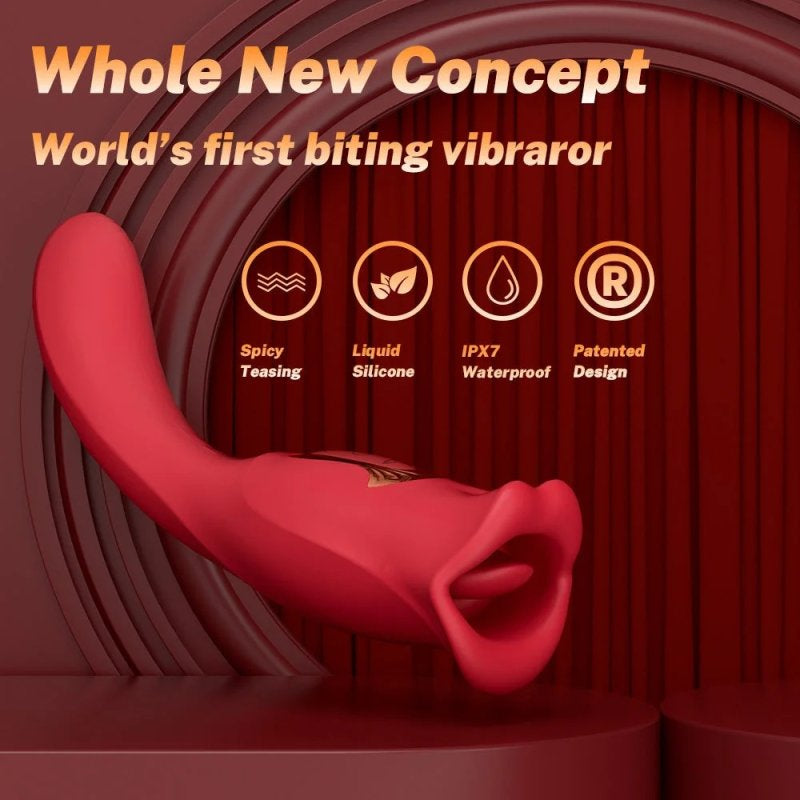Stimulateur Anulingus avec Gode Lips Tongue 10 x 3.4cm