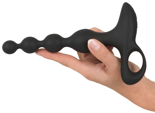 Stimulateur Beads Velvet 16.5 x 3.5 cm Noir